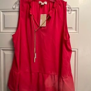 NWT Michael Kors Coral Sleeveless Top